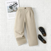 Boys Beige Relaxed Fit Pants