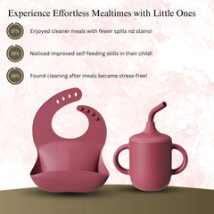 Baby Pink 6-Piece Silicone Feeding Set