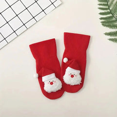 Baby Red Santa Claus Christmas Socks - 1 Pair