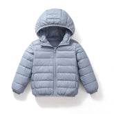 Boys Blue Hooded Puffer Jacket