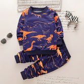 Boys Blue Dinosaur Printed Sweatshirt & Joggers Co-ord Sets