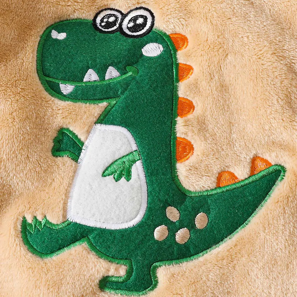 Boys Beige Dinosaur Embroidered Sweatshirt With Jogger Co-ord Set