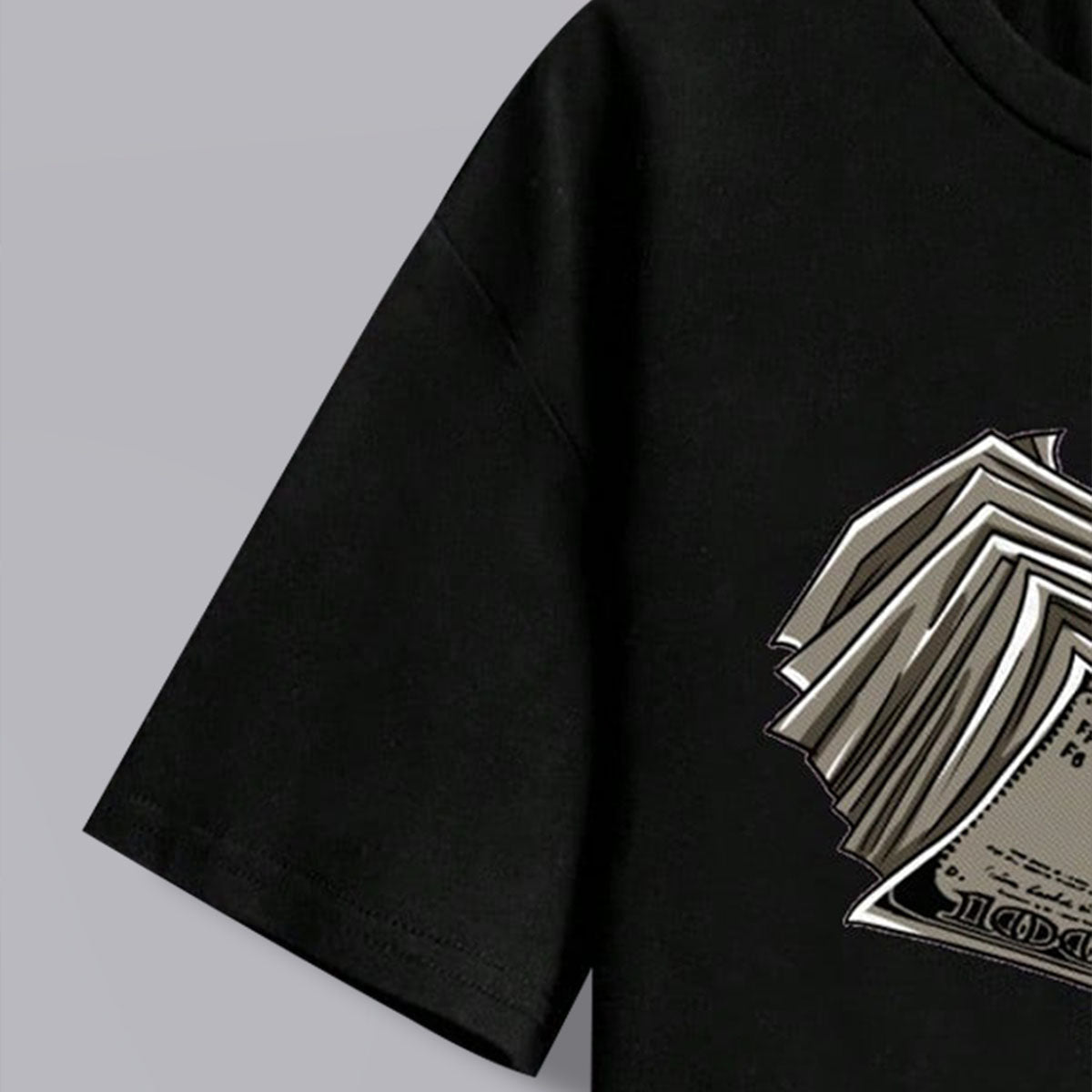 Boys Black Print Graphic Short Sleeves T-Shirt