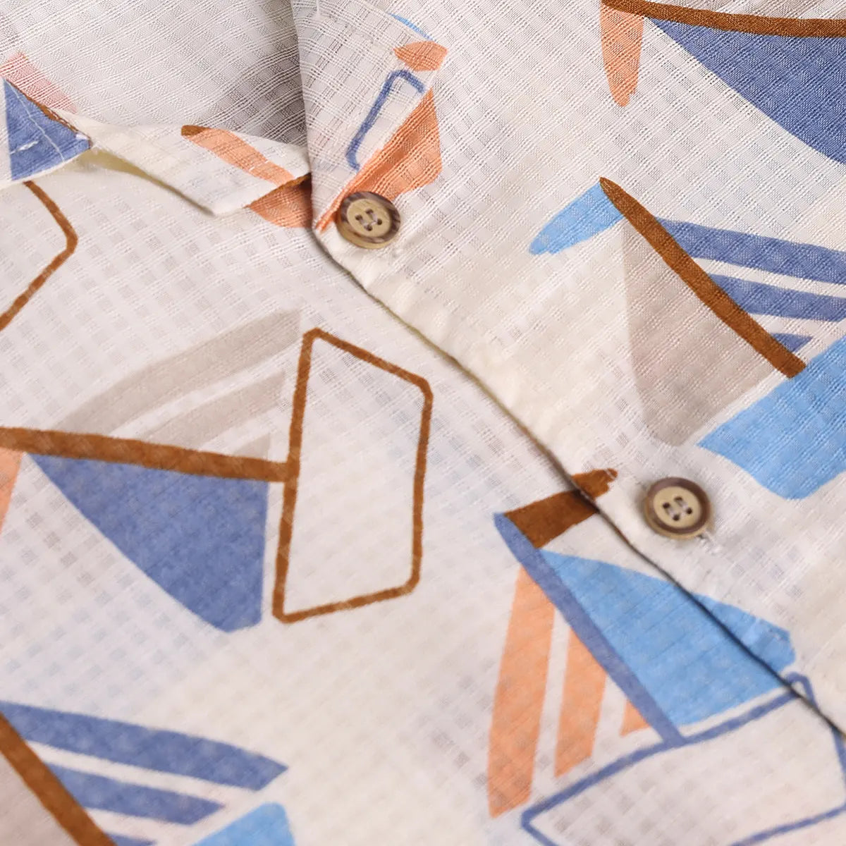 Boys Blue Boat Graphics Short Sleeve Shirt With Elasticated Shorts Sets