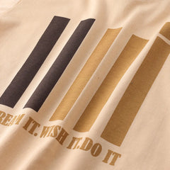 Boys Apricot Graphic Short Sleeves T-Shirt With Drawstring Shorts Sets