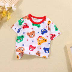 Boys All Over Printed Round Neck T-shirts