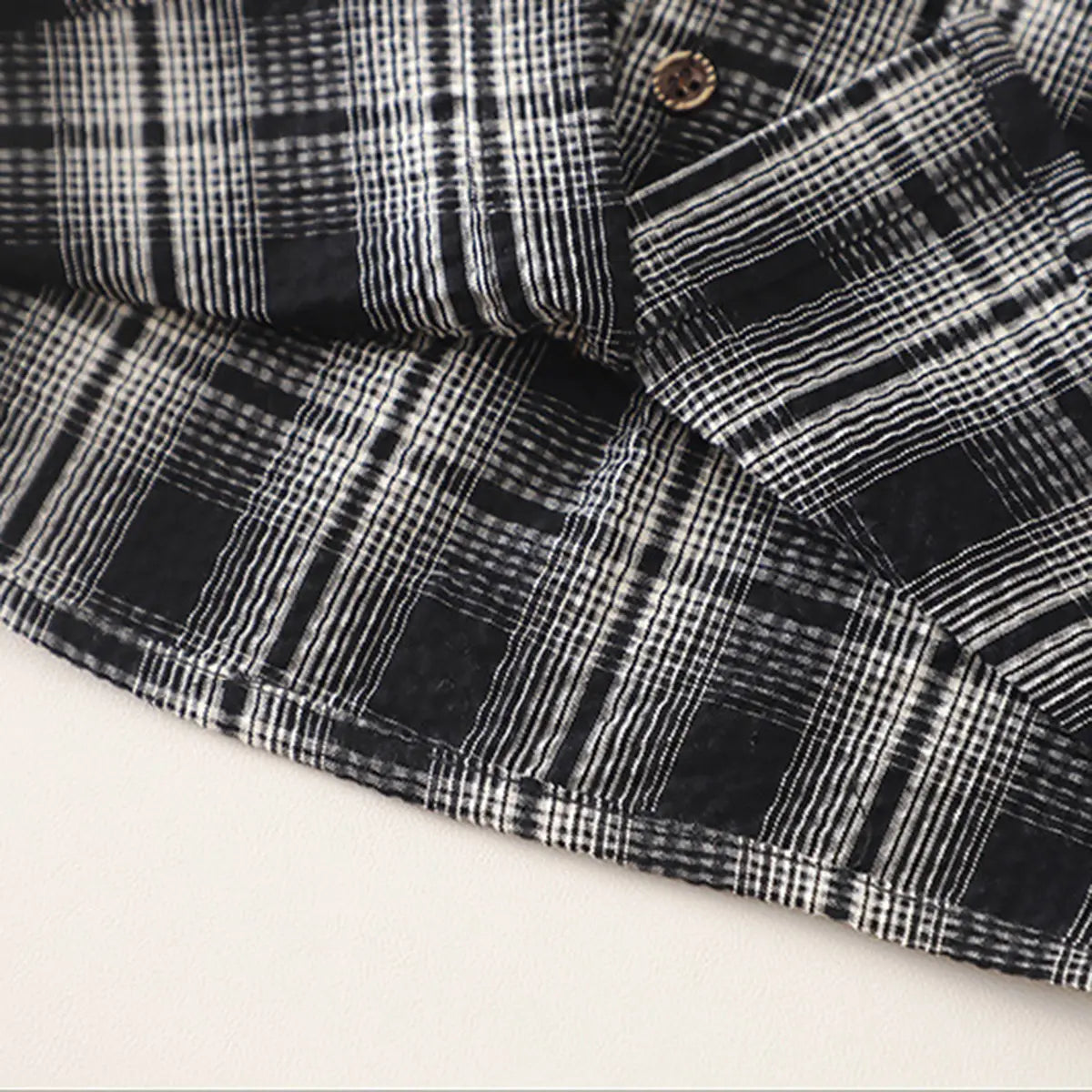 Boys Black Checked Shirt With Printed T-Shirt And Denim Shorts Sets