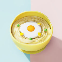 Baby Yellow Ramen Noodle Shaped Silicone Bowl