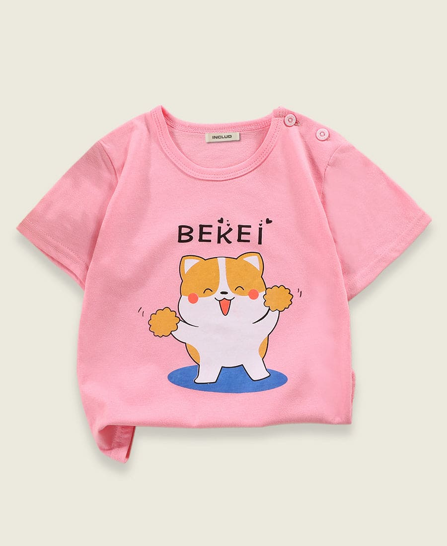 Boys All Over Printed Round Neck T-shirts