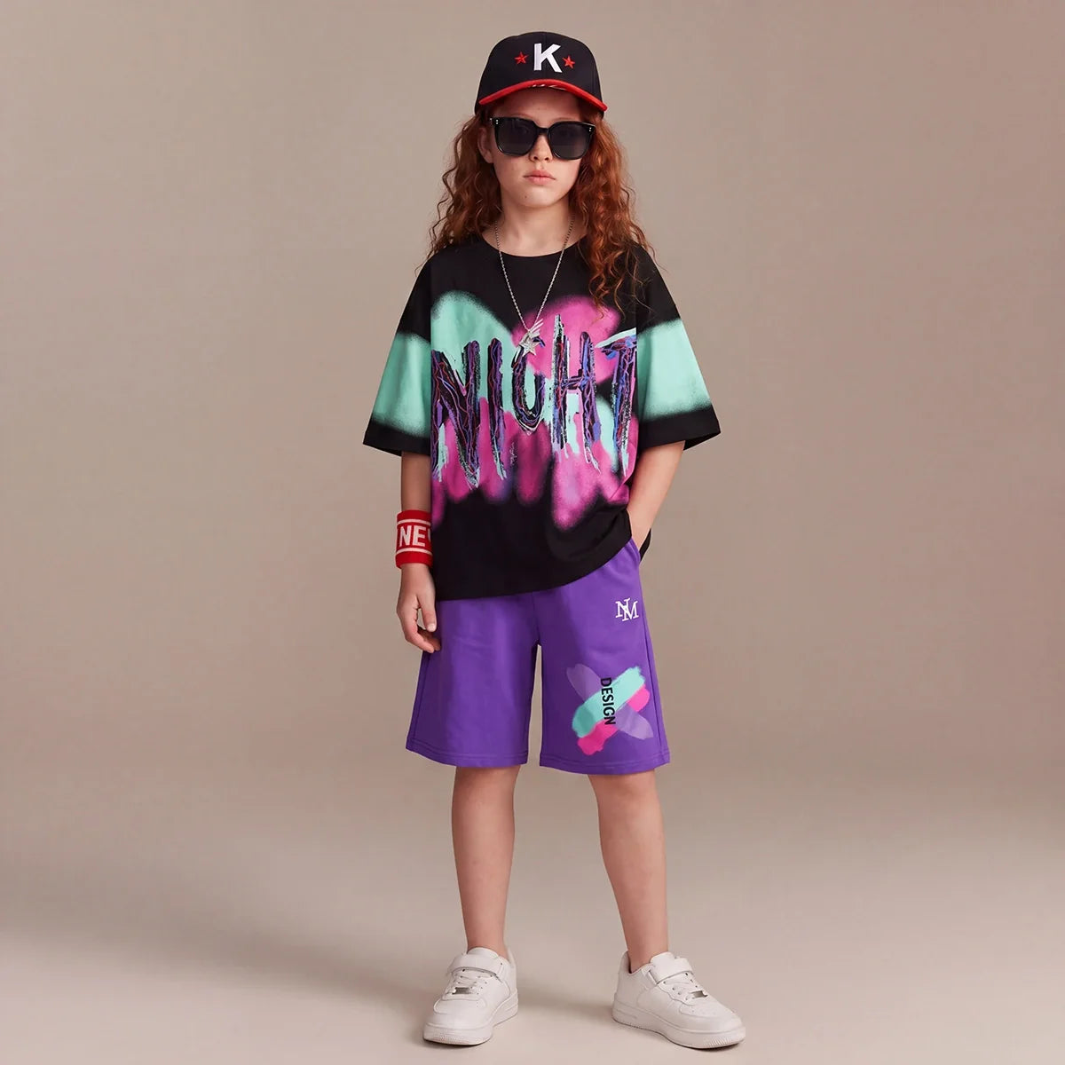 Boys Black Typographic Print Short Sleeve T-Shirt With Shorts Sets