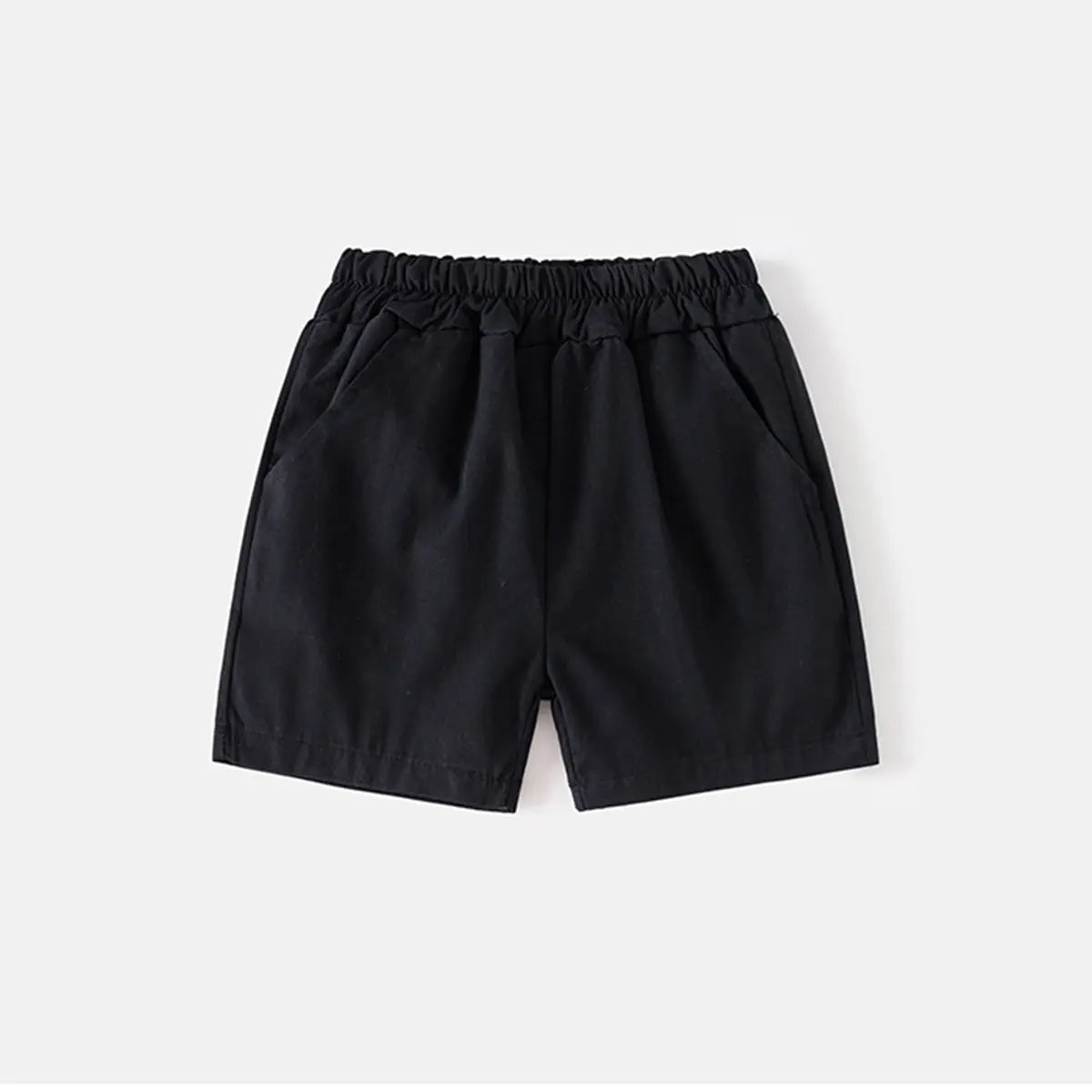Boys Black Stripes Short Sleeves Polo T-Shirt With Shorts Set