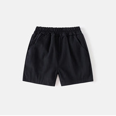 Boys Black Stripes Short Sleeves Polo T-Shirt With Shorts Set