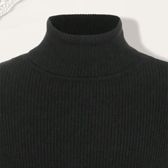 Boys Black High Neck Pullover