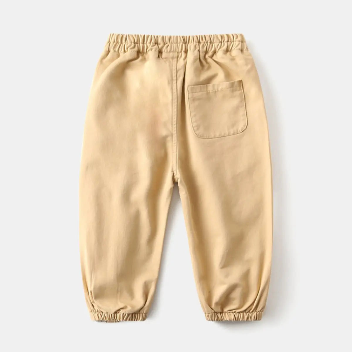 Boys Beige Joggers Pant With Elasticated Waistband