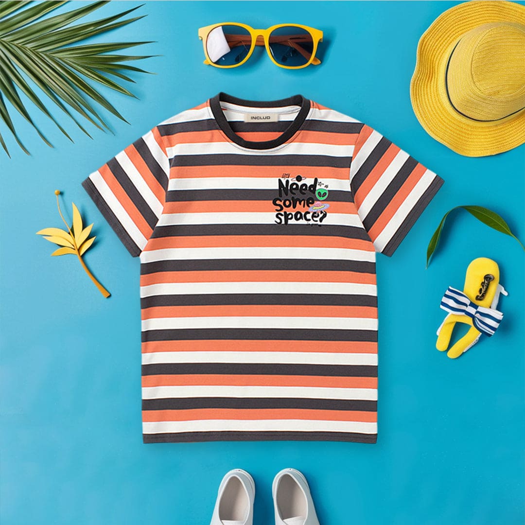 Boy Striped Short Sleeves T-Shirt