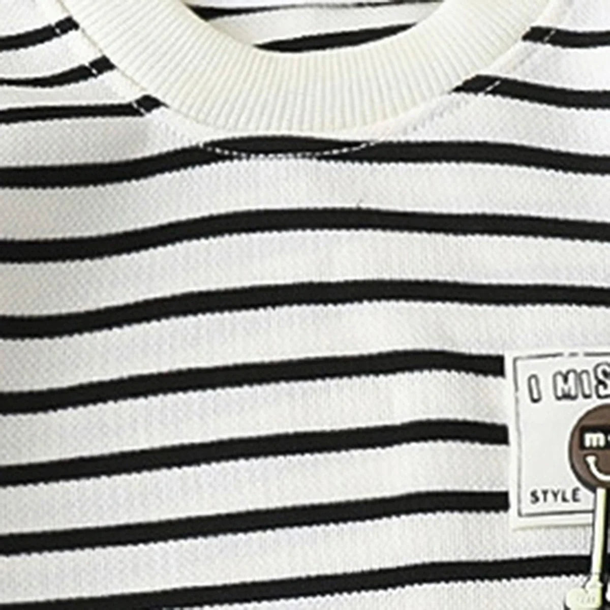 Boys Black Striped Short Sleeve T-Shirt With Shorts Sets