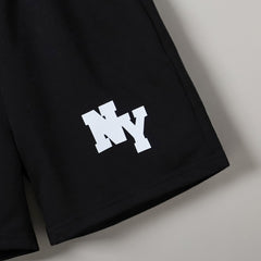 Boys Black Sleeveless Hooded Printed T-Shirt With Shorts Set
