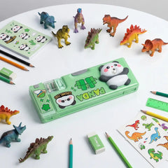 3D Squishy Panda Pop Eye Magnetic Pencil Box for Kids