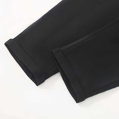 Boys Black Straight Fit Trousers with Belt Loop