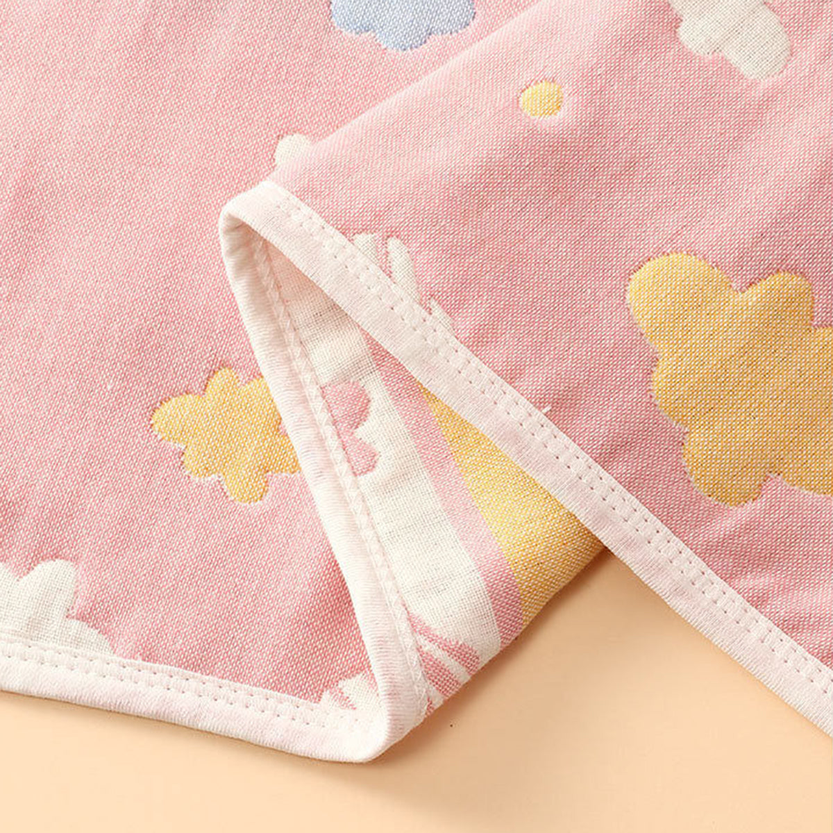 Baby Pink Cloud-Print Wearable Sleeping Vest