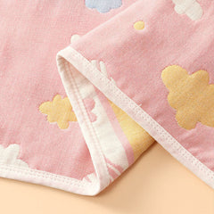 Baby Pink Cloud-Print Wearable Sleeping Vest