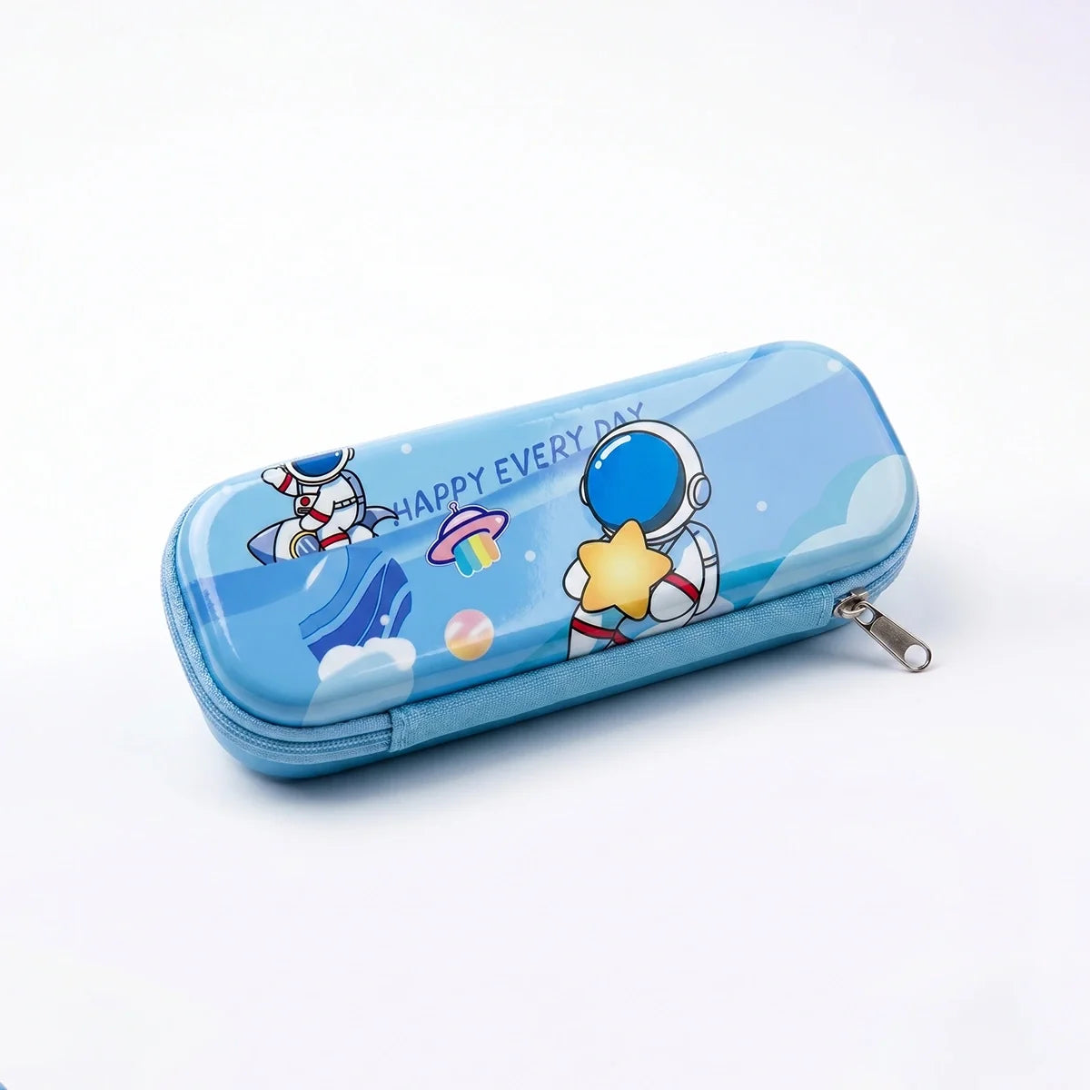 Astronaut Pencil Case -Light Blue 3D Space Gear for Kids