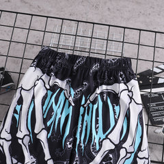 Boys Black Halloween Printed Elasticated Shorts