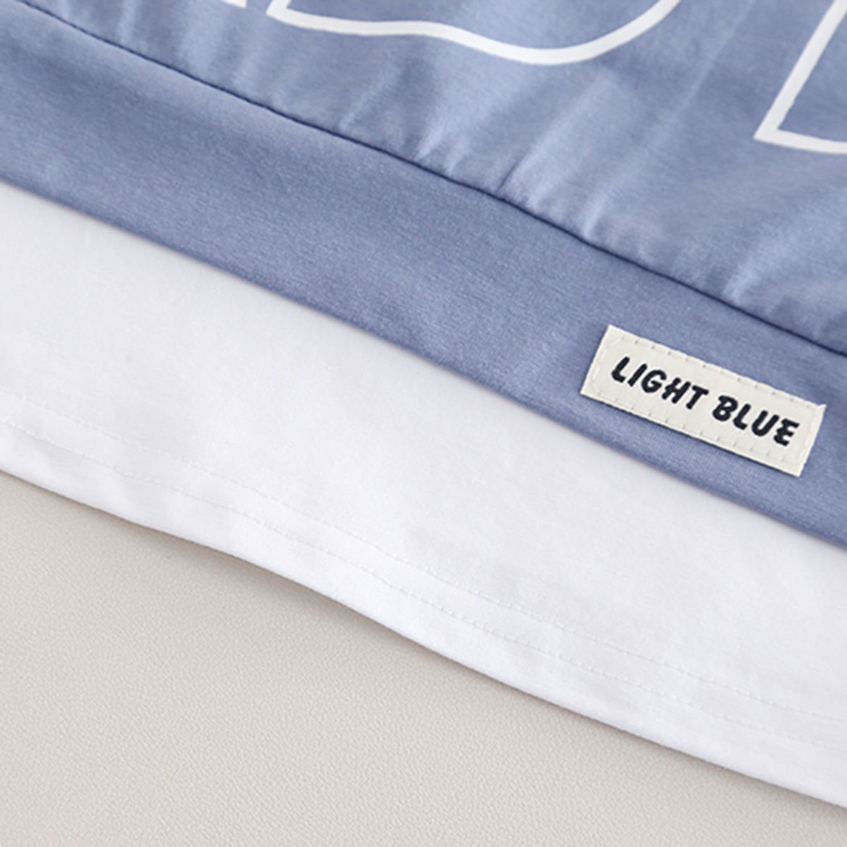 Boys Blue Colorblocked Typographic Printed T-Shirt With Shorts Set