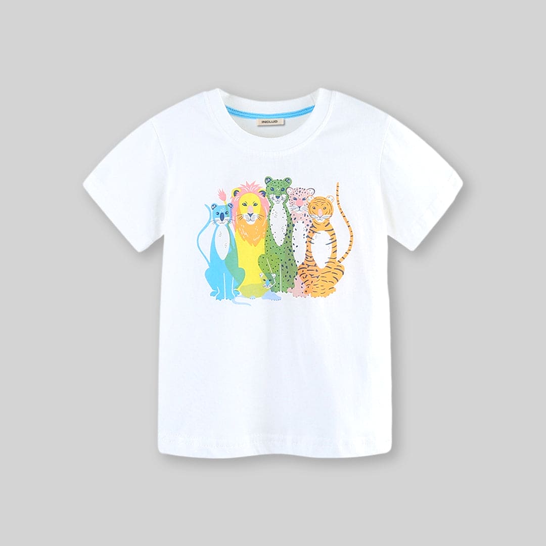 Boys Animal Print Short Sleeve T-Shirt