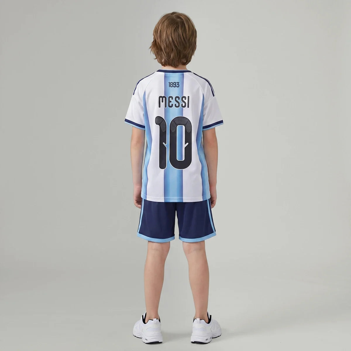 Boys Blue Alphanumeric Print Short Sleeve T-Shirt With Shorts Sets