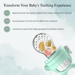 Baby Sea Green Fruit & Vegetable Silicone Teether Stick