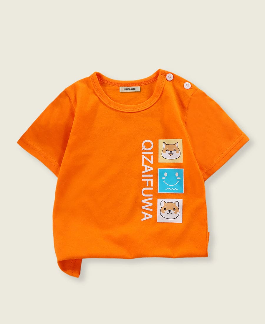 Boys All Over Printed Round Neck T-shirts