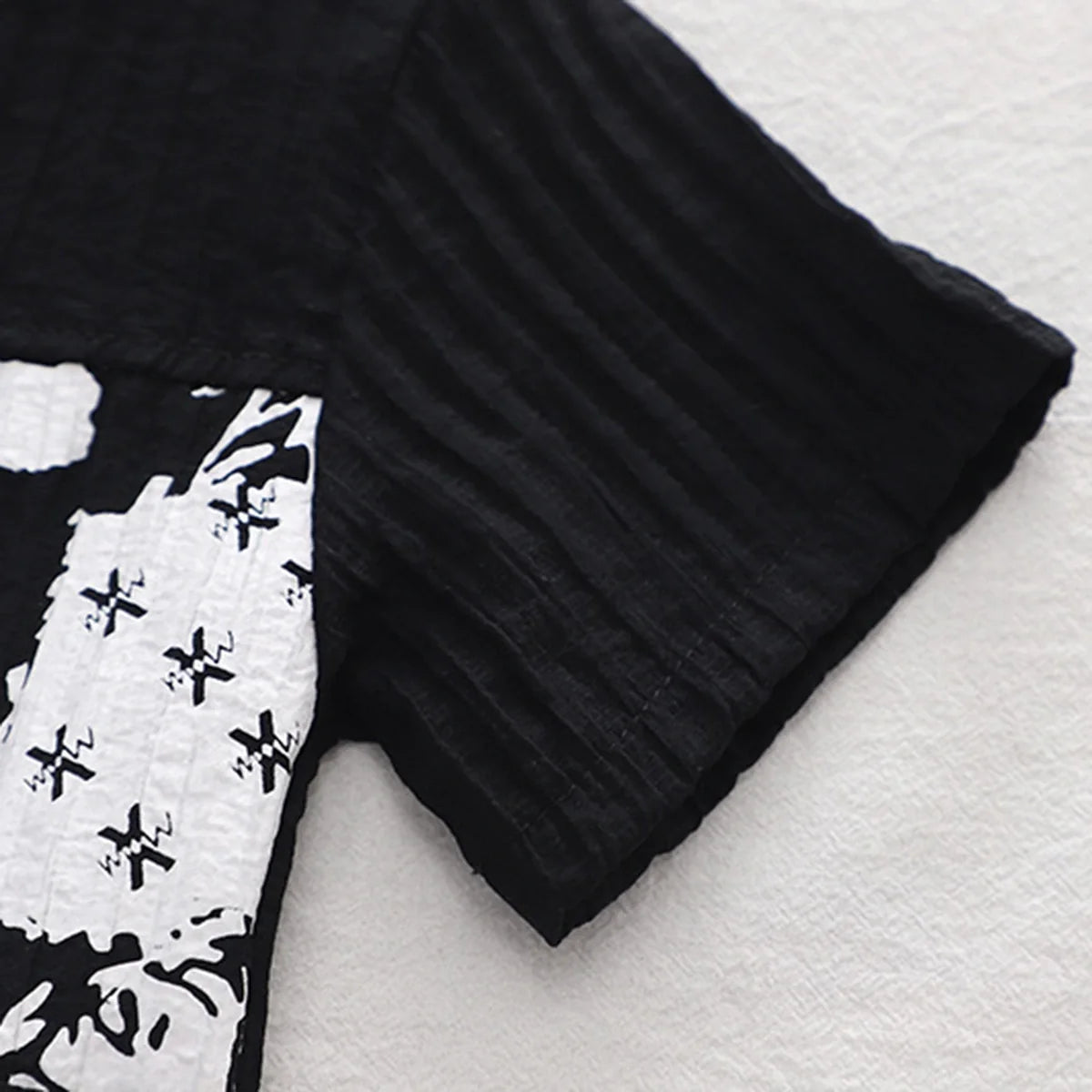 Boys Black Typographic Printed Short Sleeve Shirt With Elasticated Shorts Sets