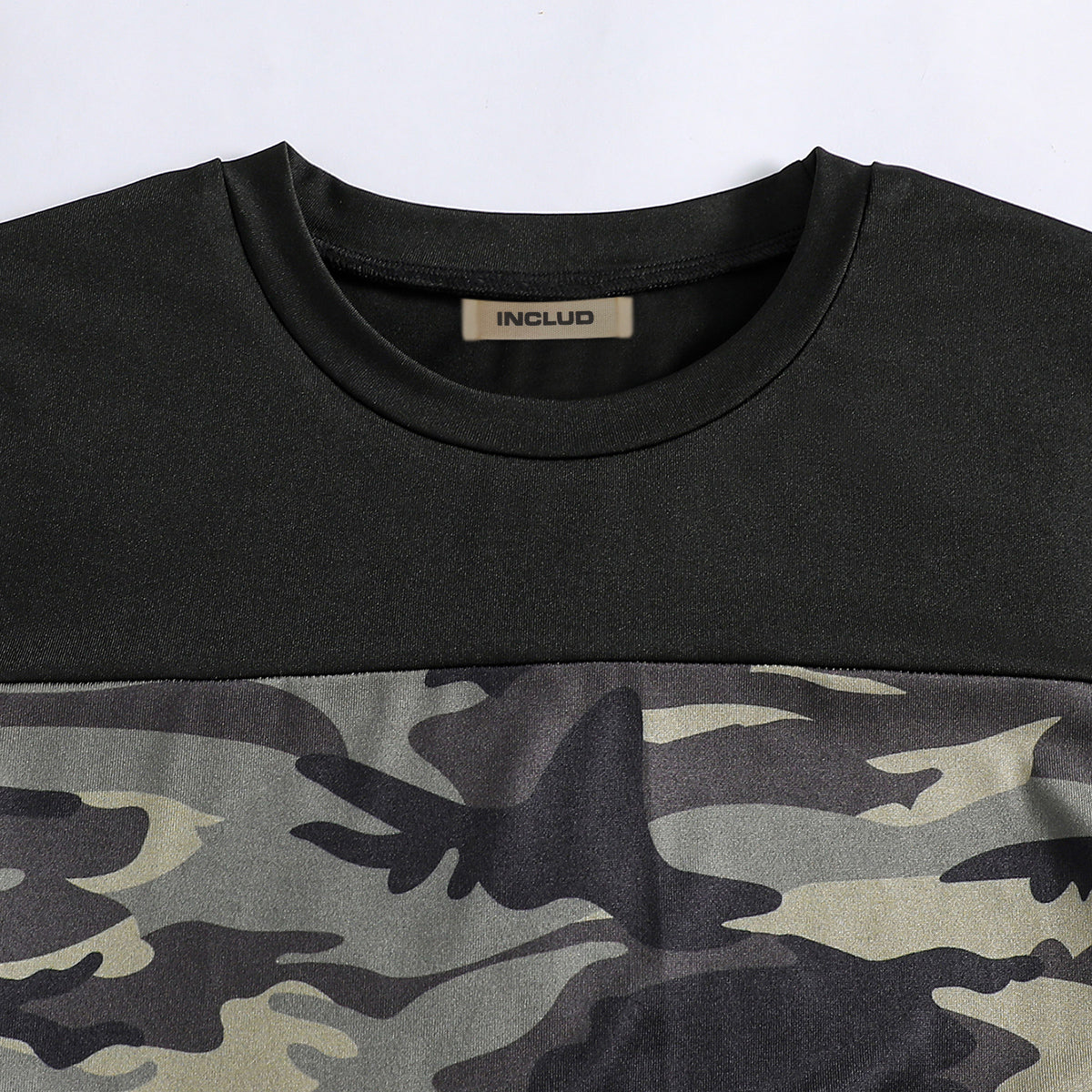 Boys Black Short Sleeve Camouflage Printed T-Shirt With Shorts Set