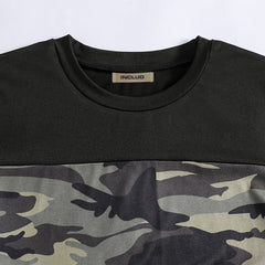 Boys Black Short Sleeve Camouflage Printed T-Shirt With Shorts Set
