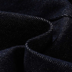 Boys Black Solid Cargo Jeans With Elasticated Waistband