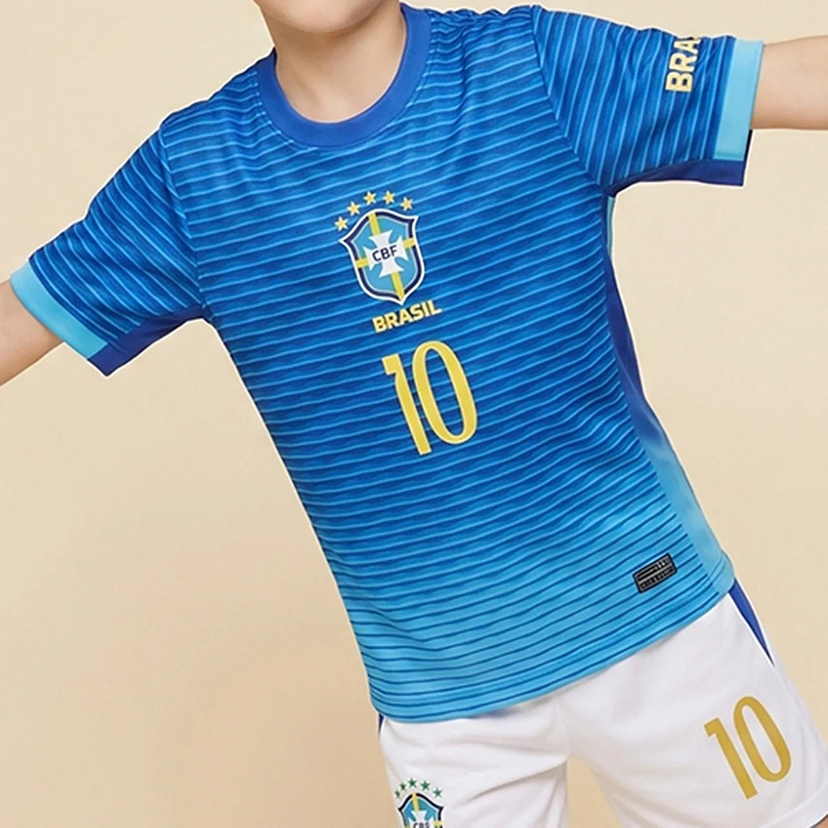 Boys Blue Alphanumeric Print Short Sleeve T-Shirt With Shorts Sets