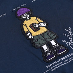 Boys Blue Graphics Short Sleeves T-Shirt With Cargo Shorts Set
