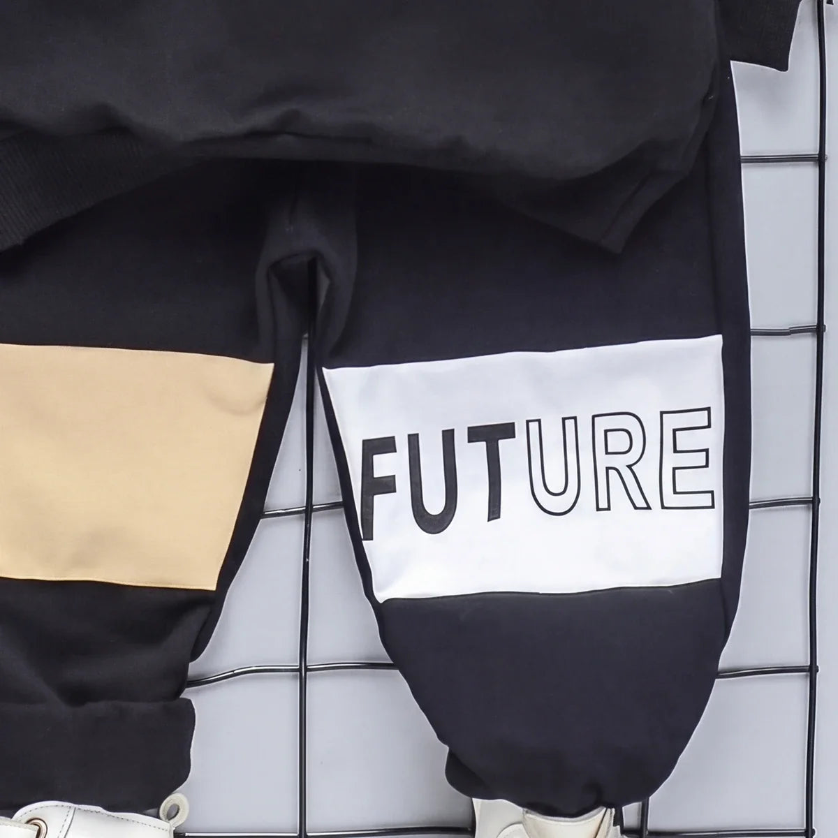 Boys Black Typographic Sweatshirt & Joggers Co-ord Sets