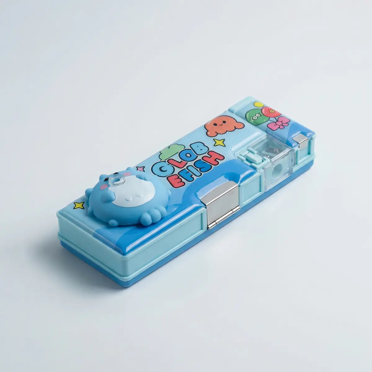 3D Squishy Fish Pop Eye Pencil Box with Sharpene