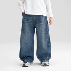 Boys Blue Loose Fit Denim Jeans