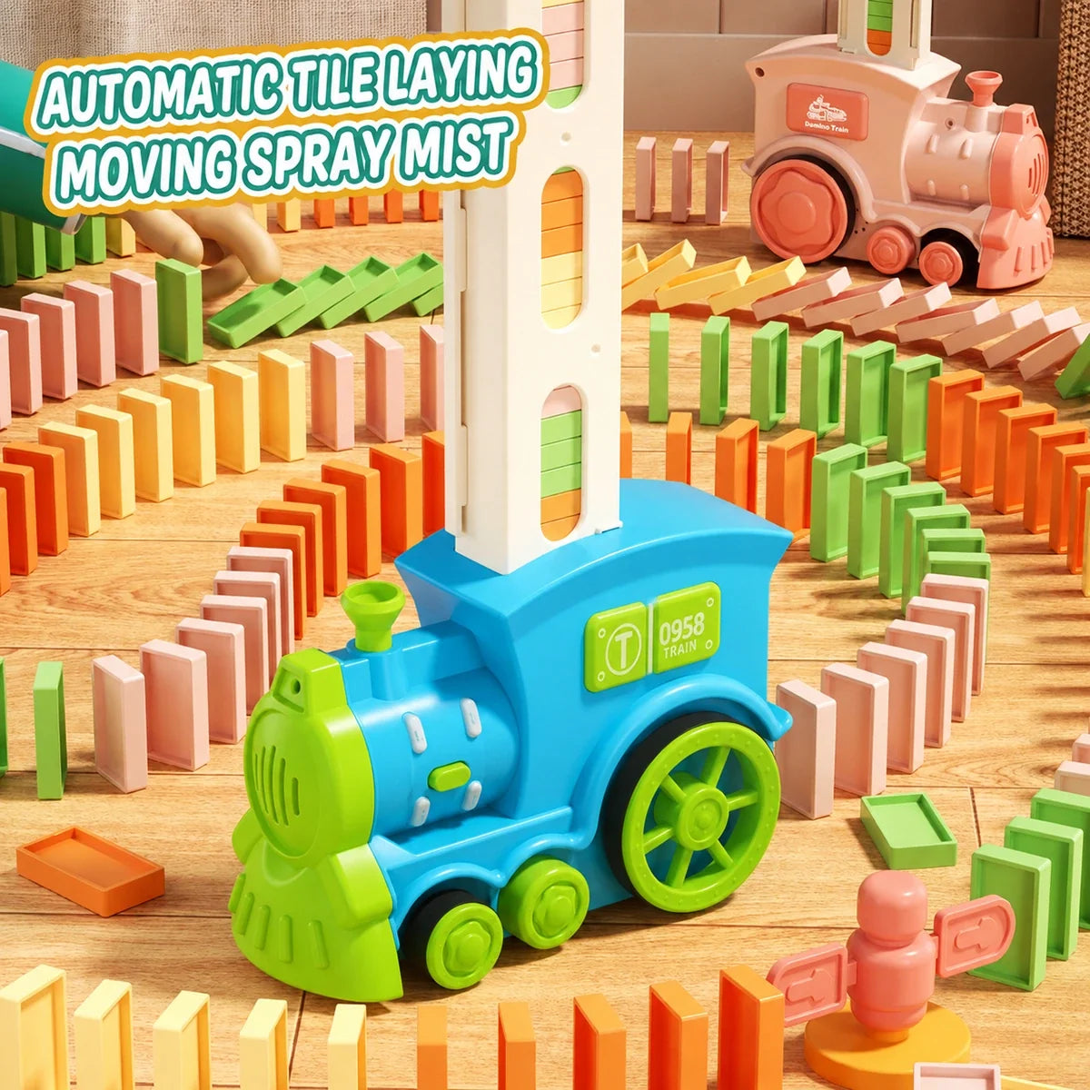 Automatic Domino Train Building Toy