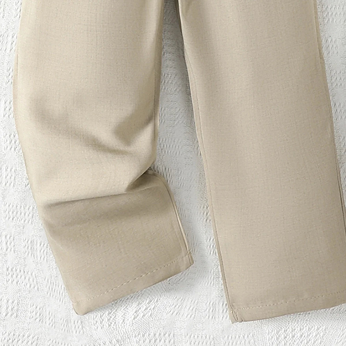 Boys Beige Relaxed Fit Pants