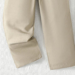 Boys Beige Relaxed Fit Pants