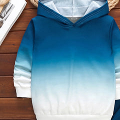Boys Blue Ombre Hooded Sweatshirt & Joggers Co-ord Set