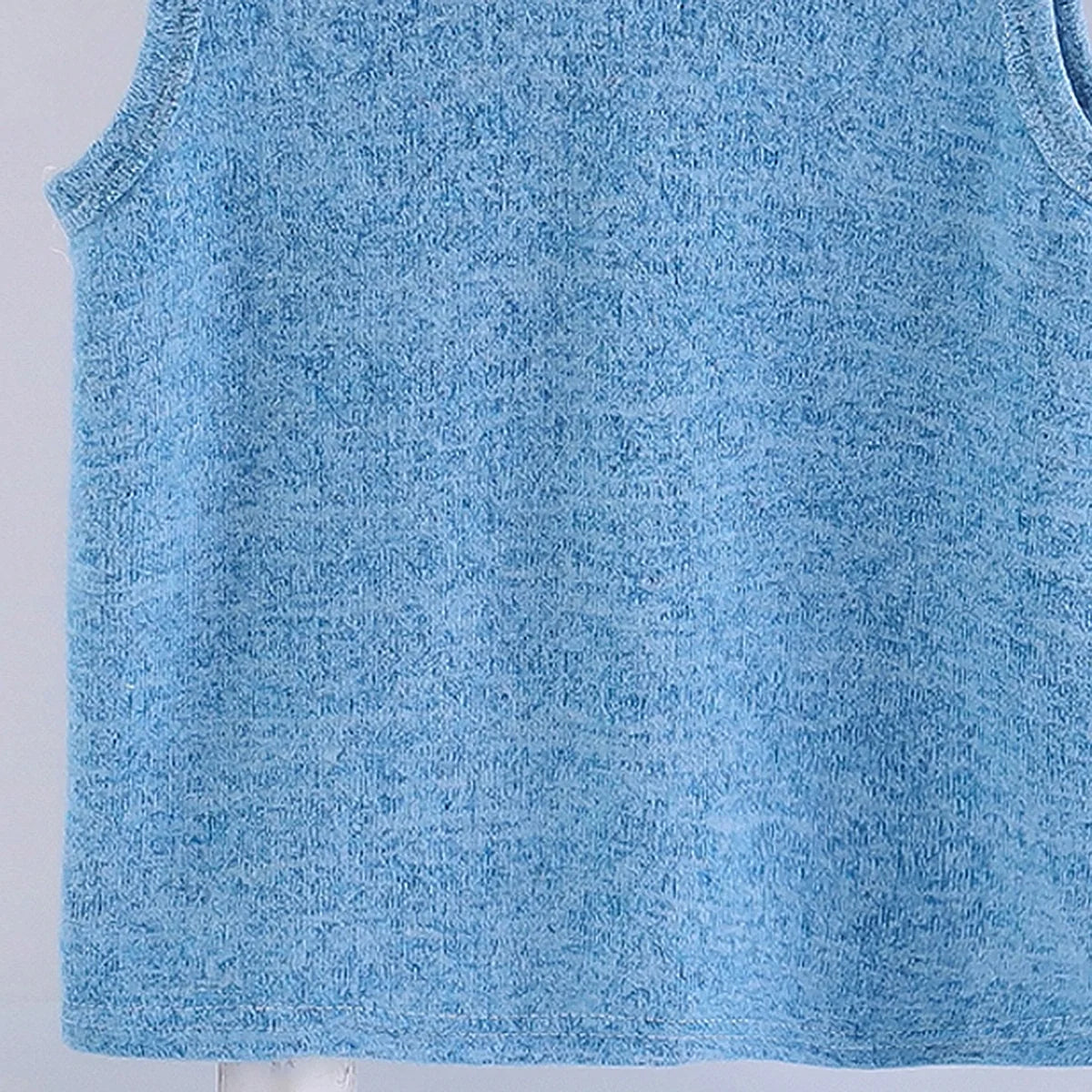 Boys Blue Knitted Hooded Vest