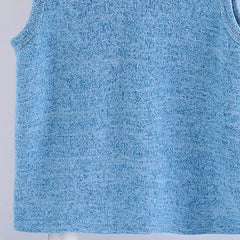 Boys Blue Knitted Hooded Vest