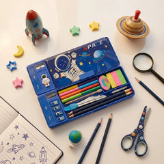 Astronaut Space Adventure Pencil Case Kids School Stationery Box