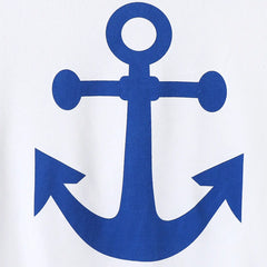 Boys Blue Anchor Printed T-Shirt With Shorts Sets