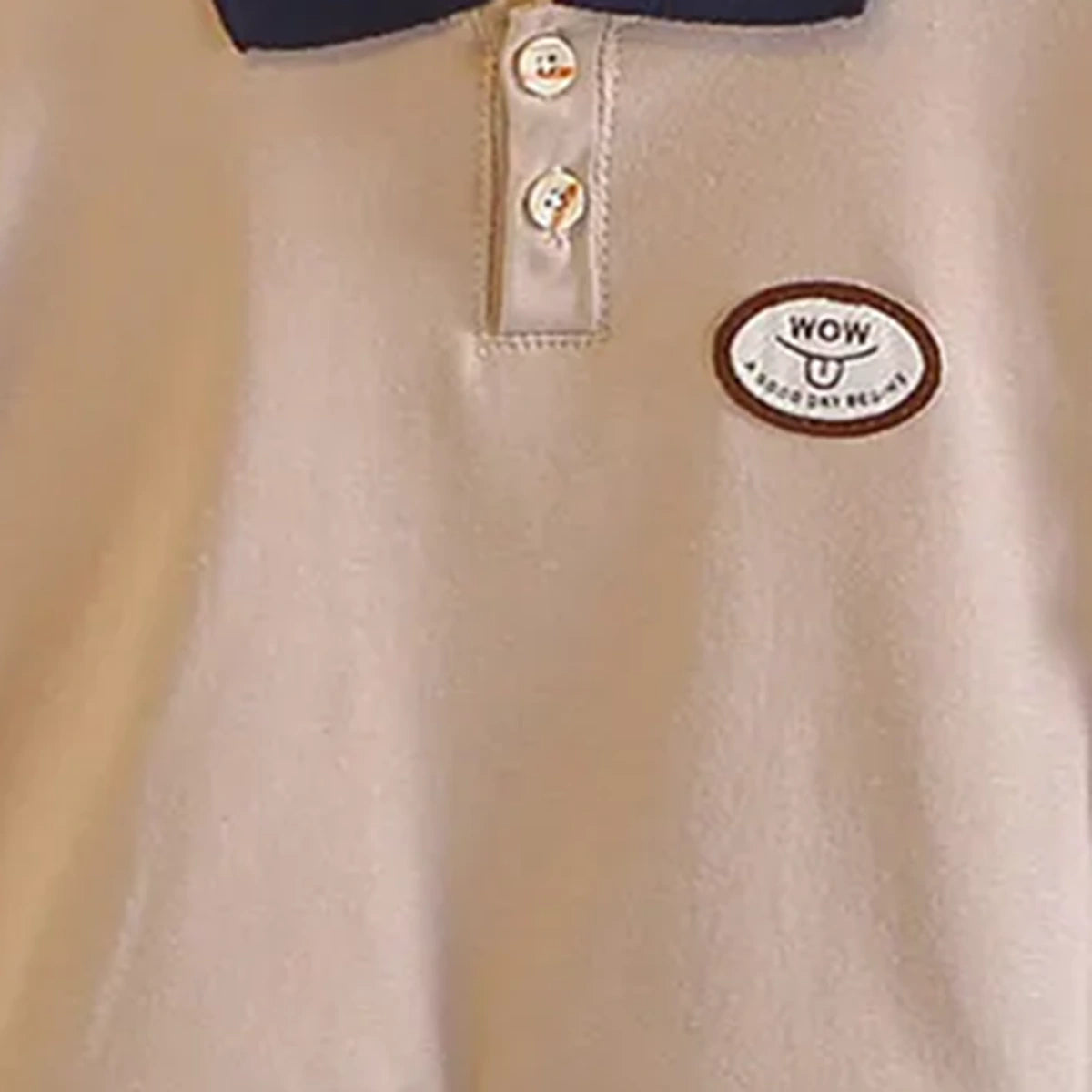 Boys Beige Sleeveless Polo-T-Shirt With Cargo Shorts Sets